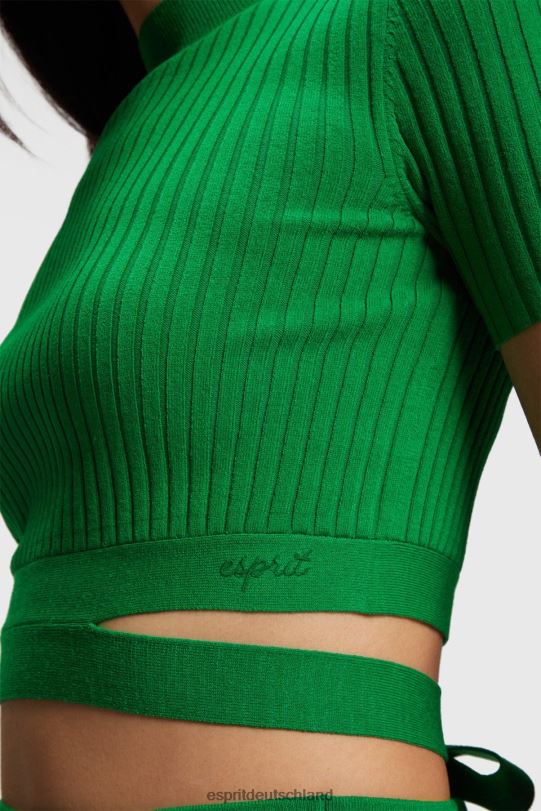 Frauen Esprit Grün plissiertes Oberteil Pullover 0BN00377