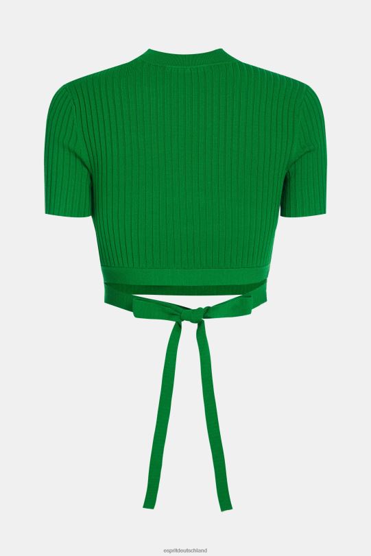 Frauen Esprit Grün plissiertes Oberteil Pullover 0BN00377
