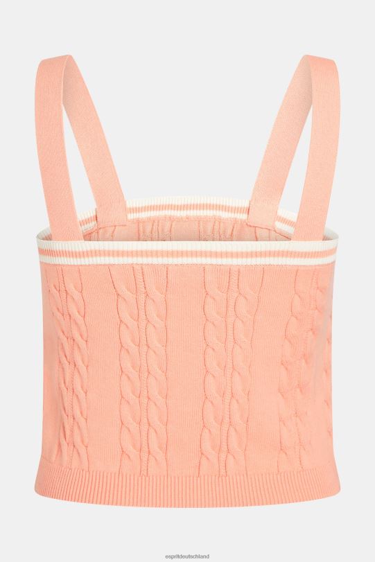 Frauen Esprit Rosa Pullover-Unterhemd mit Zopfmuster und Delfin-Logo Pullover 0BN00410