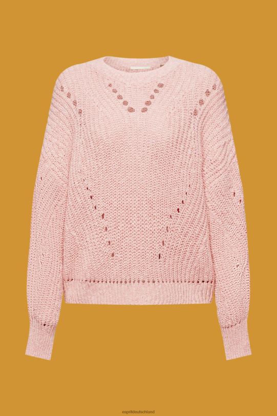 Frauen Esprit Rosa Pullover mit Zopfmuster Pullover 0BN00273