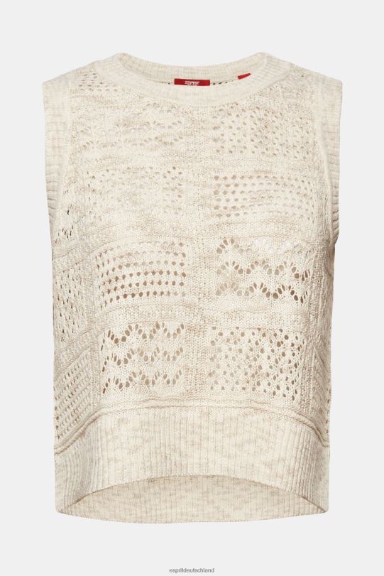 Frauen Esprit Sand ärmelloser Pullover Pullover 0BN007