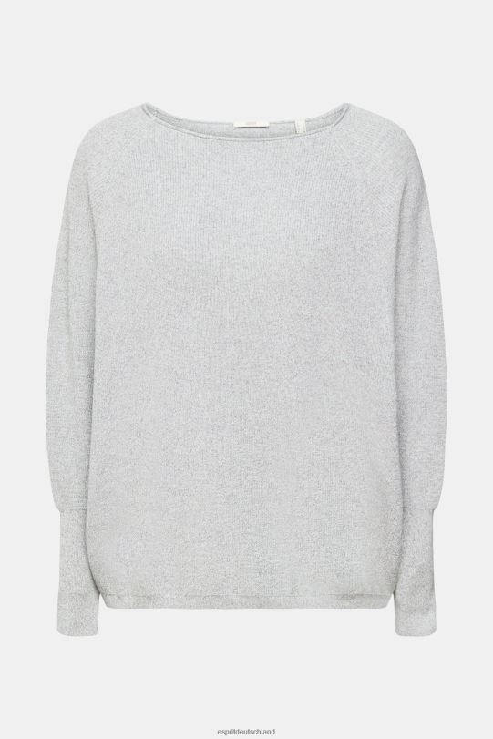 Frauen Esprit mittelgrau Gestrickter Pullover mit Fledermausärmeln Pullover 0BN00544