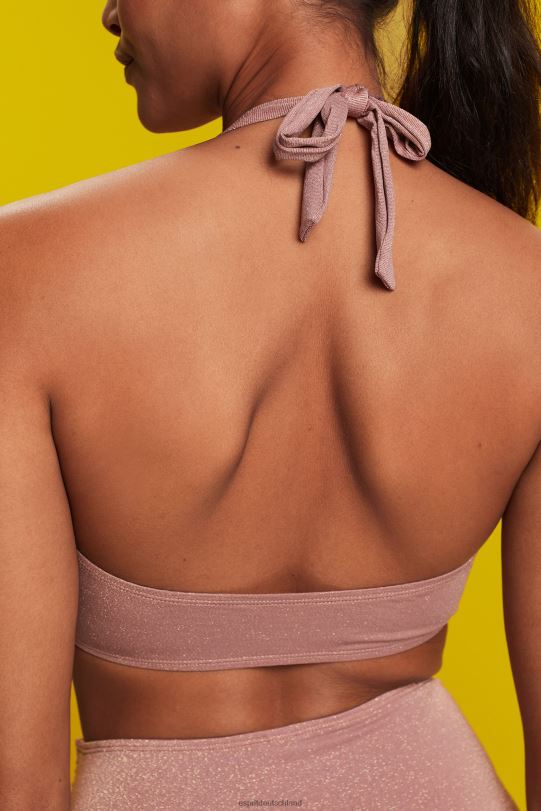 Frauen Esprit Zimt recycelt: glitzerndes Bandeau-Top schwimmen 0BN0083