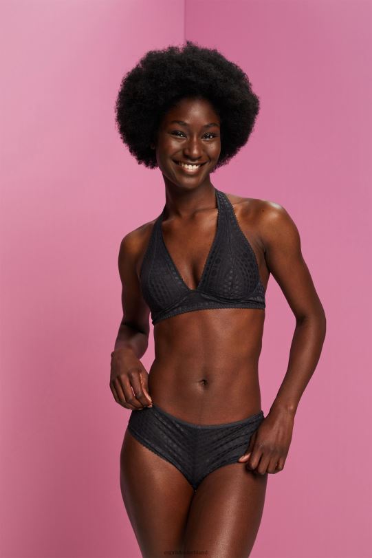 Frauen Esprit Anthrazit recycelt: Neckholder-Soft-BH mit Spitze Spitze 0BN0077