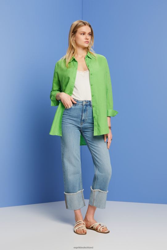 Frauen Esprit Eis Jersey-Top mit Spitzenbesatz Spitze 0BN00140