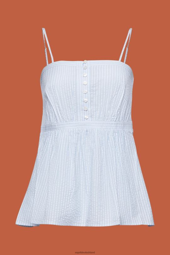 Frauen Esprit hellblau Strukturiertes Cami-Oberteil Spitze 0BN00225