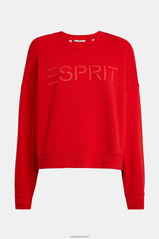 Frauen Esprit Rot Sweatshirt mit Logo-Print Sweatshirts und Kapuzenpullover 0BN00465