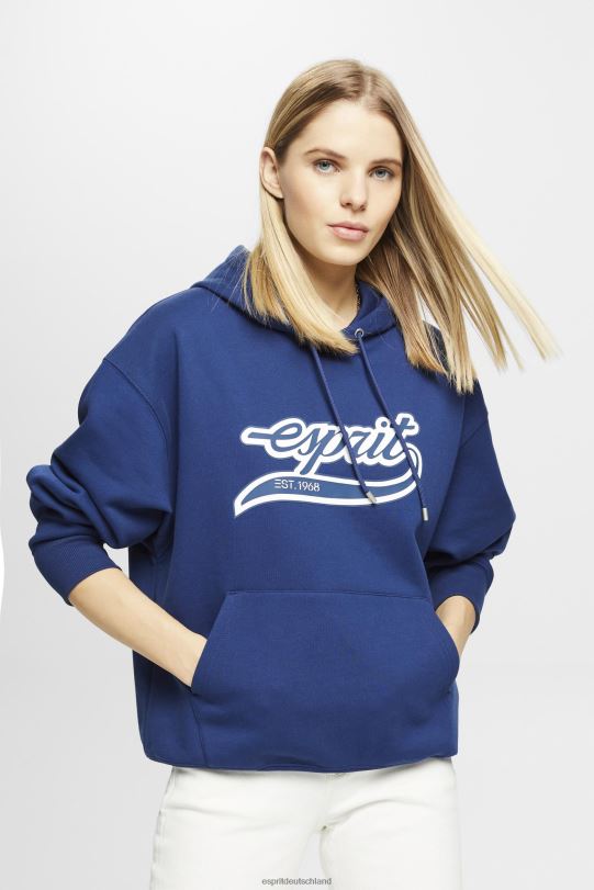 Frauen Esprit Tinte Kapuzenpullover mit Logo-Print Sweatshirts und Kapuzenpullover 0BN00171
