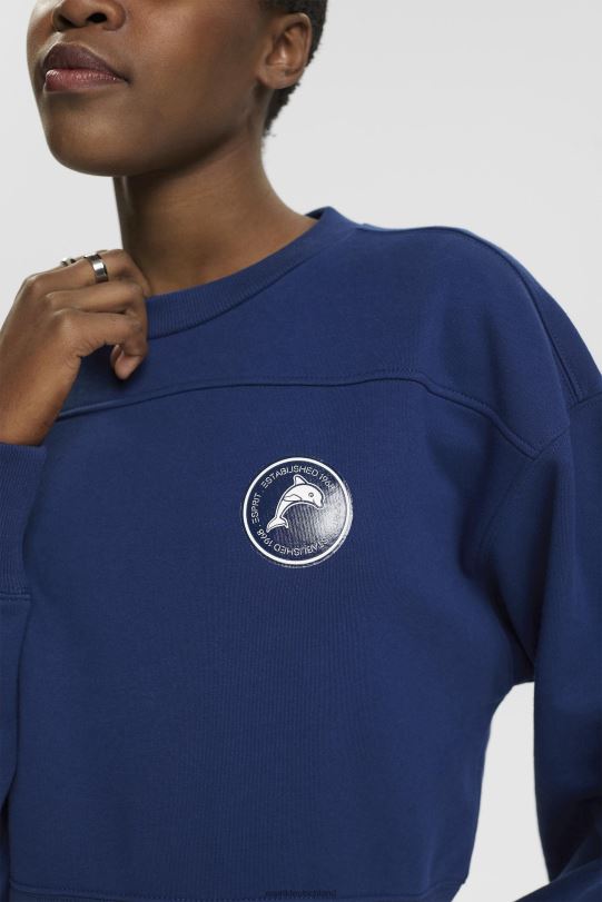 Frauen Esprit Tinte kurzes Sweatshirt Sweatshirts und Kapuzenpullover 0BN00155