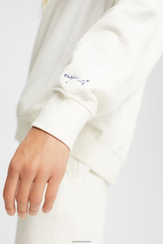 Frauen Esprit cremefarben Sweatshirt mit entspannter Passform Sweatshirts und Kapuzenpullover 0BN00523
