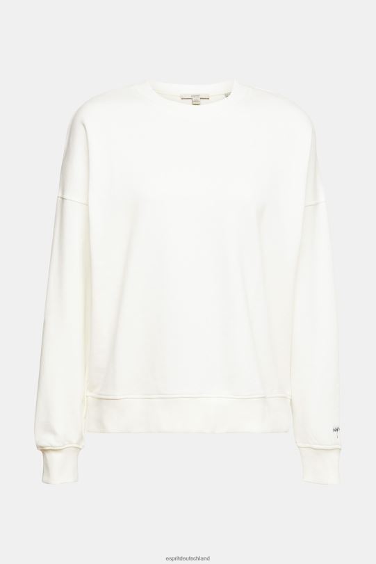 Frauen Esprit cremefarben Sweatshirt mit entspannter Passform Sweatshirts und Kapuzenpullover 0BN00523