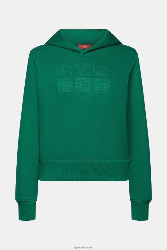 Frauen Esprit dunkelgrün Kapuzenpullover mit aufgesticktem Logo, Bio-Baumwolle Sweatshirts und Kapuzenpullover 0BN008