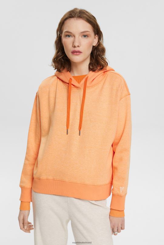 Frauen Esprit goldorange Kapuzenpullover mit Herz Sweatshirts und Kapuzenpullover 0BN00353