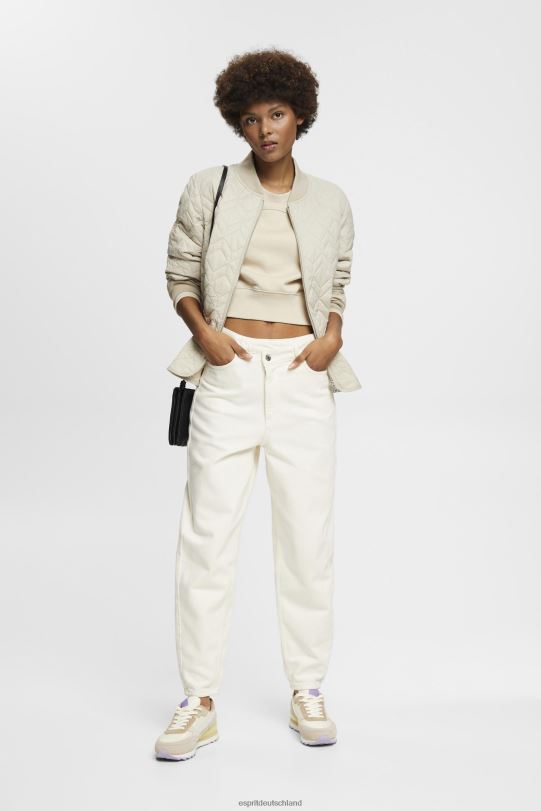 Frauen Esprit helles Taupe kurzes Sweatshirt Sweatshirts und Kapuzenpullover 0BN00154