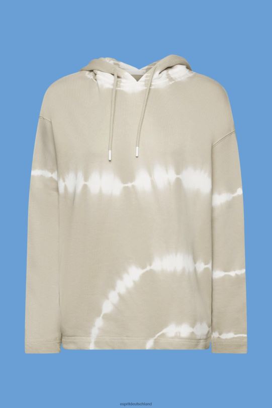 Frauen Esprit staubiges Grün Kapuzenpullover mit Batikmuster Sweatshirts und Kapuzenpullover 0BN00296