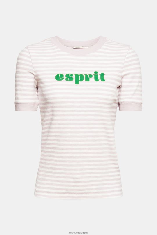 Frauen Esprit Lavendel Gestreiftes Logo-T-Shirt T-Shirts 0BN00538