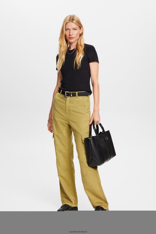 Frauen Esprit Schwarz T-Shirt aus geripptem Jersey T-Shirts 0BN001