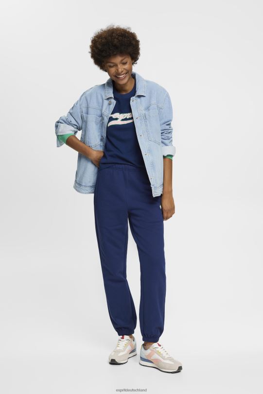 Frauen Esprit Tinte Baumwoll-T-Shirt mit aufgedrucktem Logo T-Shirts 0BN00145