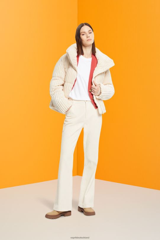 Frauen Esprit Weiß T-Shirt aus Baumwolle mit Rundhalsausschnitt T-Shirts 0BN00456