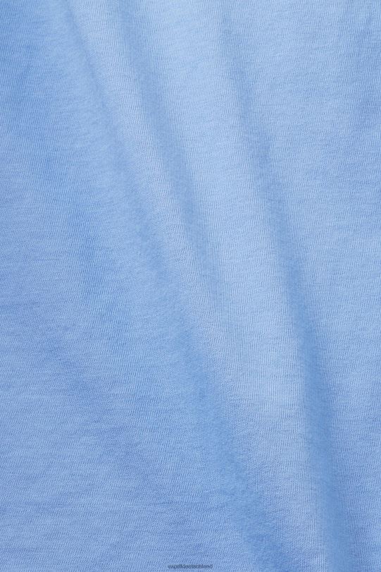 Frauen Esprit hellblauer Lavendel Baumwoll-T-Shirt mit gesticktem Logo T-Shirts 0BN00151