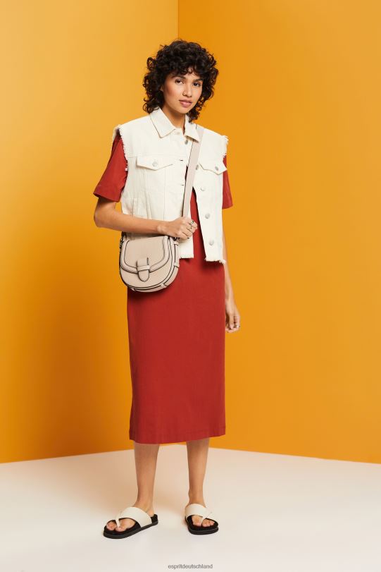 Frauen Esprit Eis ausgefranste Jeansweste Weste 0BN0062