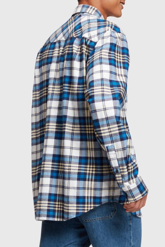 Männer Esprit Blau kariertes Flanellhemd Hemden 0BN00793