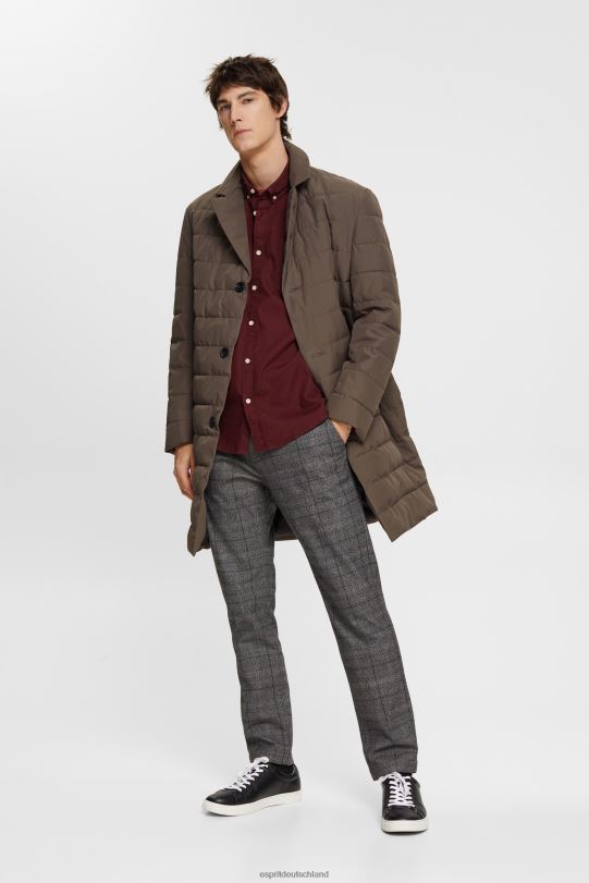 Männer Esprit Bordeauxrot Baumwollhemd mit Knopfleiste Hemden 0BN00814