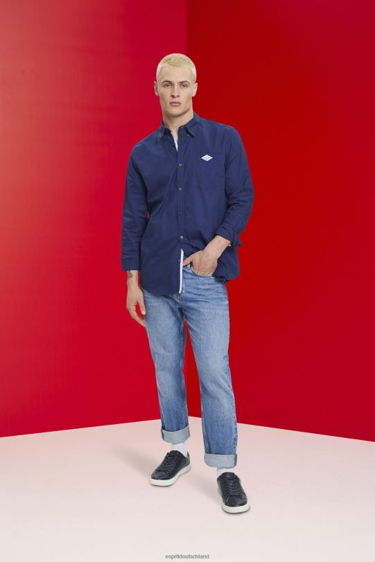 Männer Esprit Marine Button-Down-Hemd aus Baumwolle Hemden 0BN00660