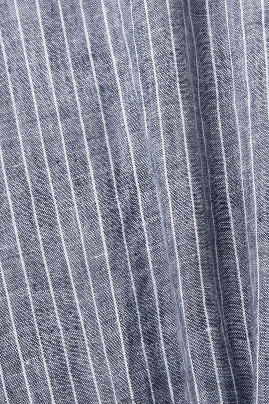 Männer Esprit Marine Gestreiftes Hemd, 100 % Leinen Hemden 0BN00596