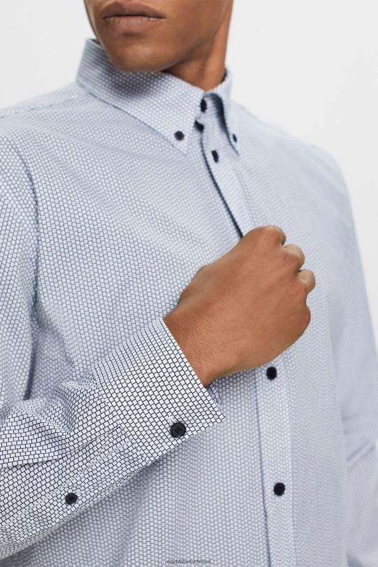 Männer Esprit Marine Hemd aus Baumwollpopeline Hemden 0BN00575