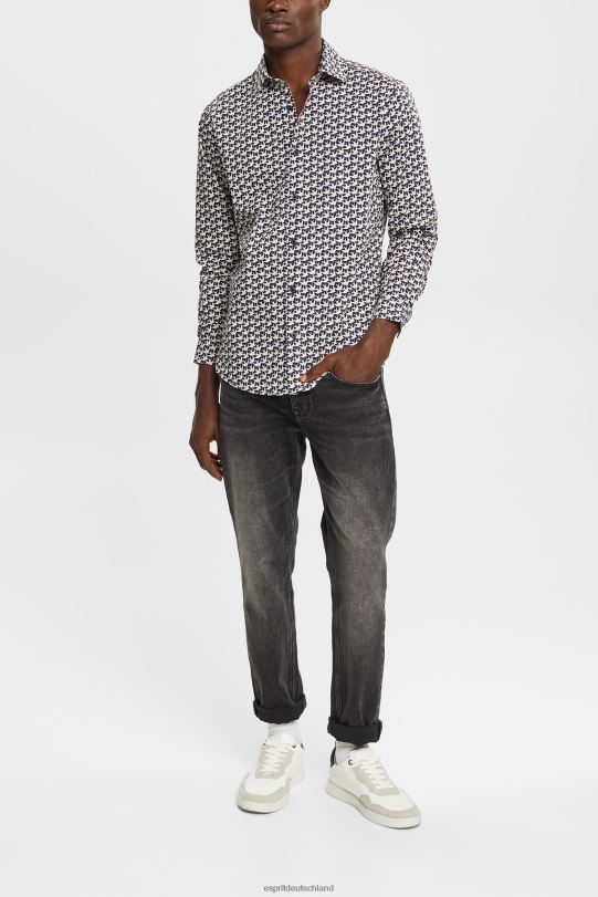 Männer Esprit Marine Hemd mit Allover-Print Hemden 0BN00881