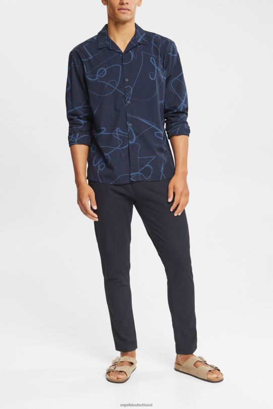 Männer Esprit Marine Hemd mit Muster Hemden 0BN00910