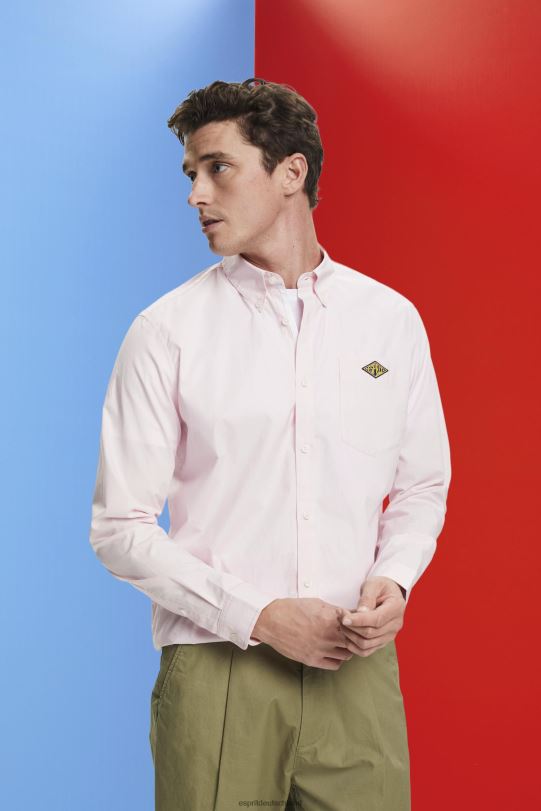 Männer Esprit Rosa Button-Down-Hemd aus Baumwolle Hemden 0BN00662