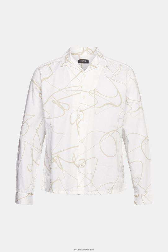 Männer Esprit Weiß Hemd mit Muster Hemden 0BN00909
