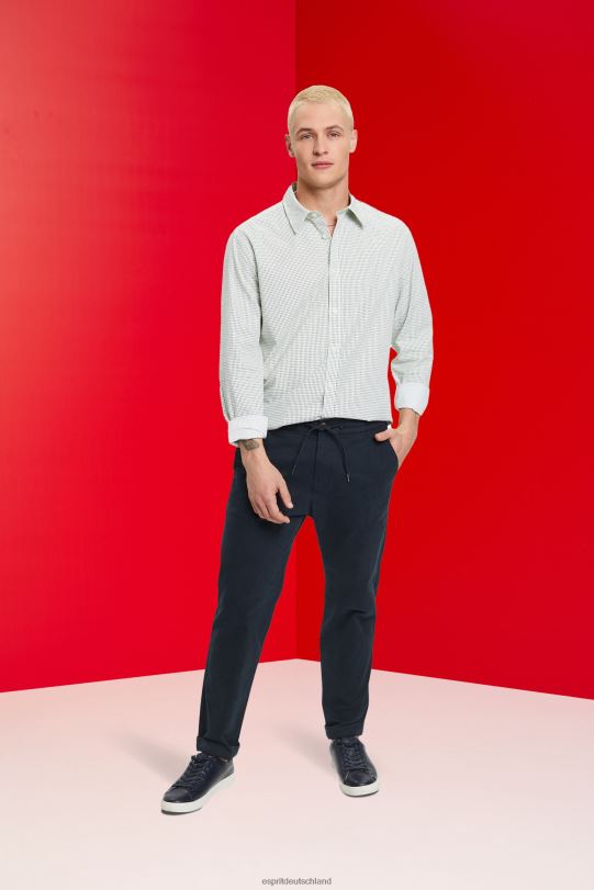 Männer Esprit Weiß Slim-Fit-Hemd mit Allover-Muster Hemden 0BN00777