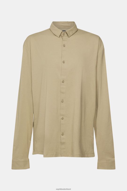 Männer Esprit blasses Khaki Jersey-Shirt Hemden 0BN00888
