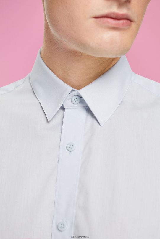 Männer Esprit hellblau nachhaltiges Baumwollshirt Hemden 0BN00832