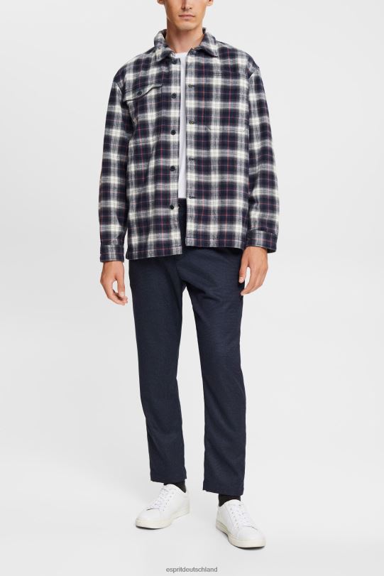 Männer Esprit Dunkelblau Strukturierte Anzughose Hosen 0BN00880