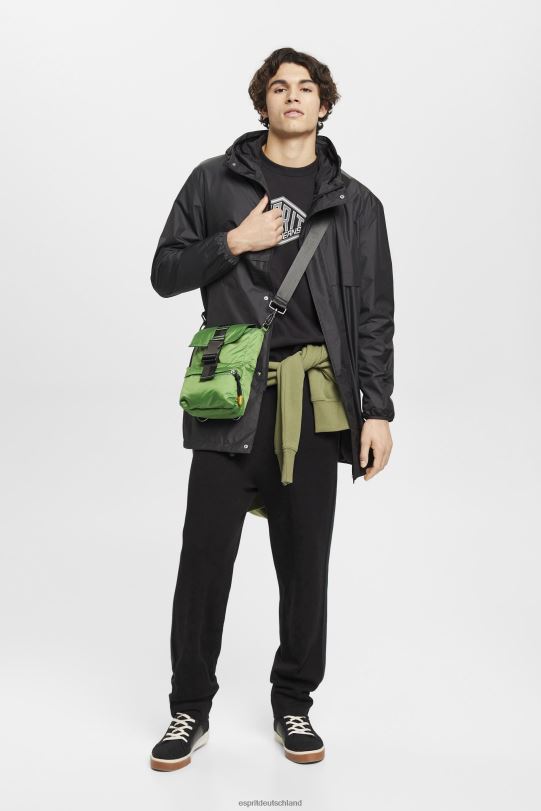 Männer Esprit Schwarz leichte Regenjacke mit Kapuze Jacken 0BN00764