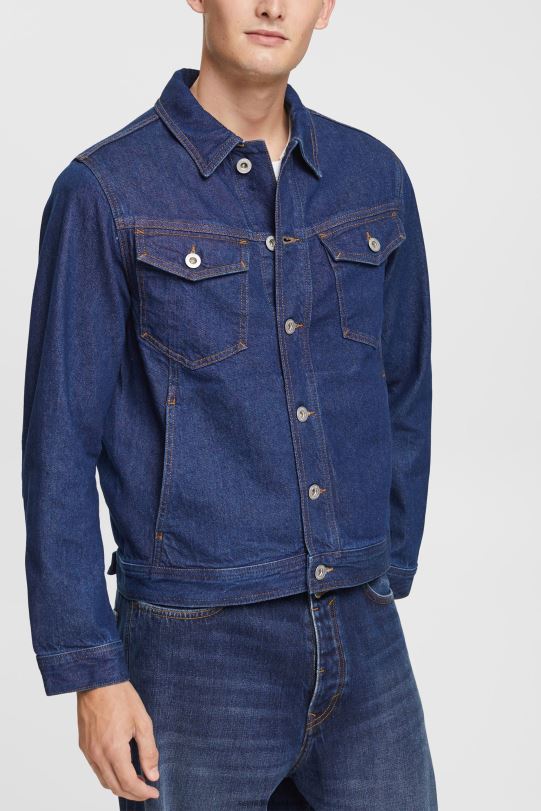 Männer Esprit blaue dunkle Waschung Jeansjacke Jacken 0BN00879