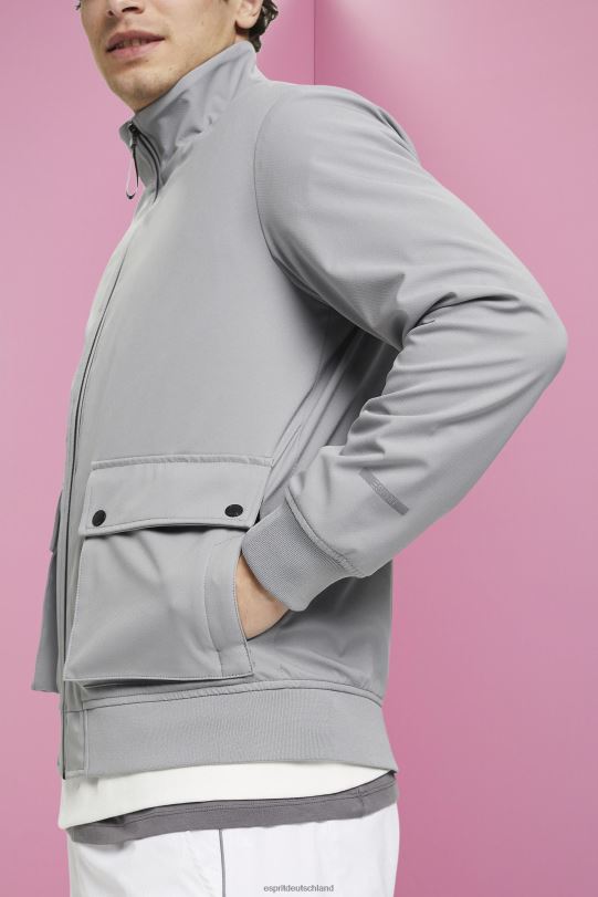 Männer Esprit mittelgrau Softshelljacke mit Fischgrätenmuster Jacken 0BN00729