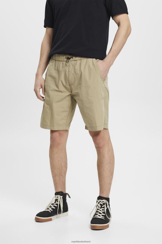 Männer Esprit Beige leichte, gewaschene Shorts kurze Hose 0BN00758