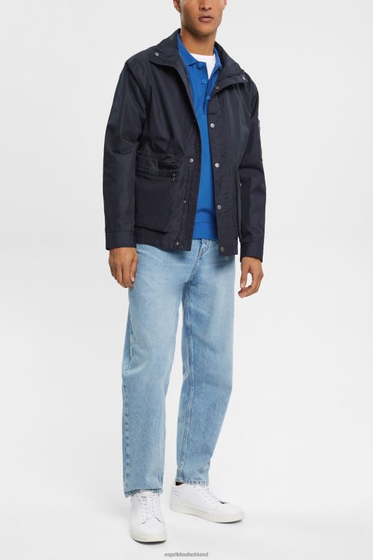 Männer Esprit Blau Langärmliges Piqué-Poloshirt Polos 0BN00952