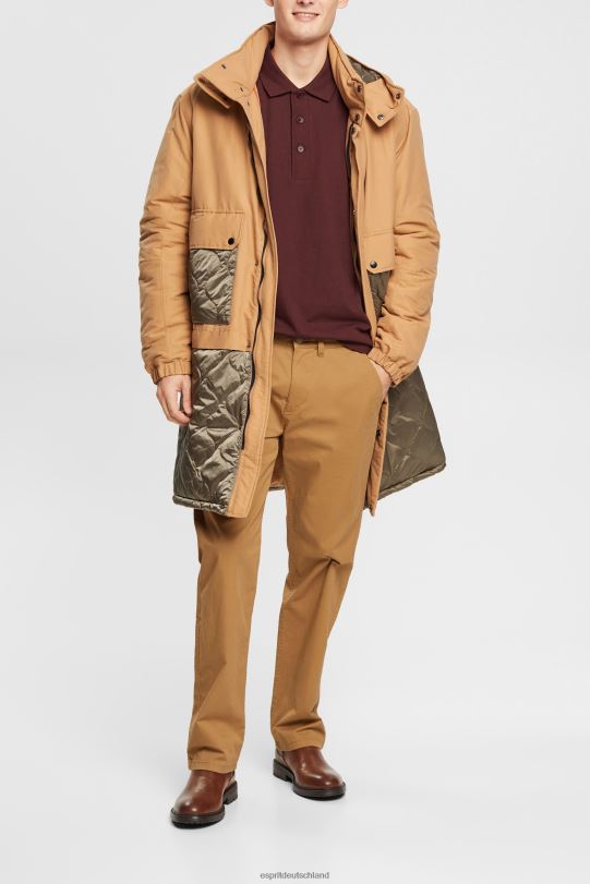 Männer Esprit Bordeauxrot Langarm-Poloshirt Polos 0BN00821