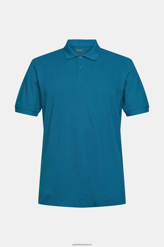 Männer Esprit Petrolblau Poloshirt aus Pima-Baumwoll-Piqué Polos 0BN00926