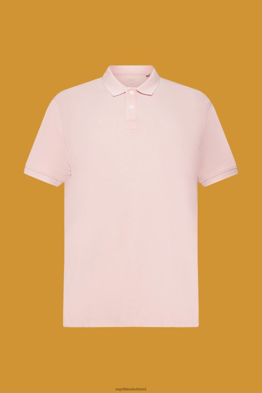 Männer Esprit Rosa Stonewashed-Pique-Poloshirt aus Baumwolle Polos 0BN00710