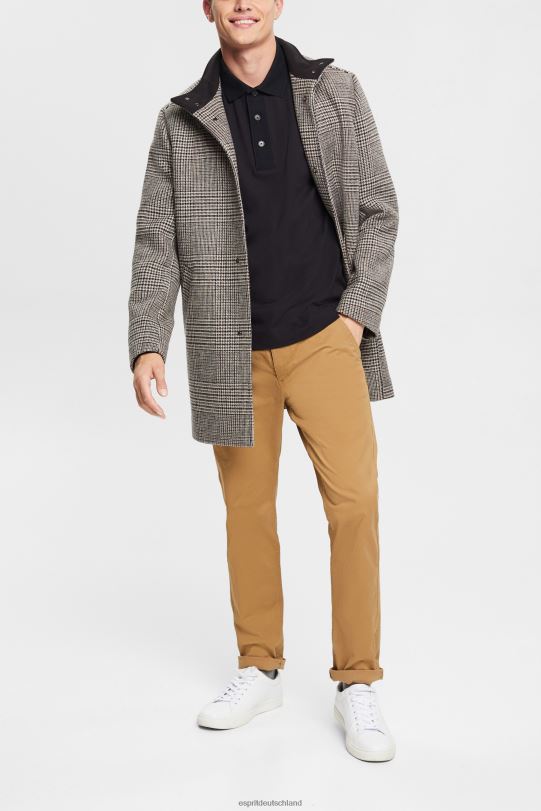 Männer Esprit Schwarz Langarm-Poloshirt Polos 0BN00819