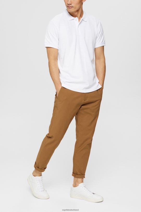 Männer Esprit Weiß Poloshirt aus Pima-Baumwoll-Piqué Polos 0BN00924