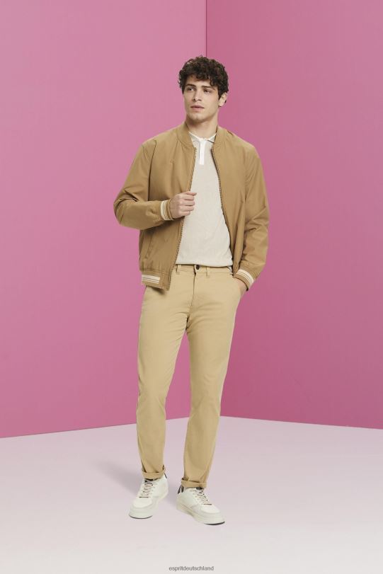 Männer Esprit helles Taupe Poloshirt aus einer Mischung aus Tencel und nachhaltiger Baumwolle Polos 0BN00759