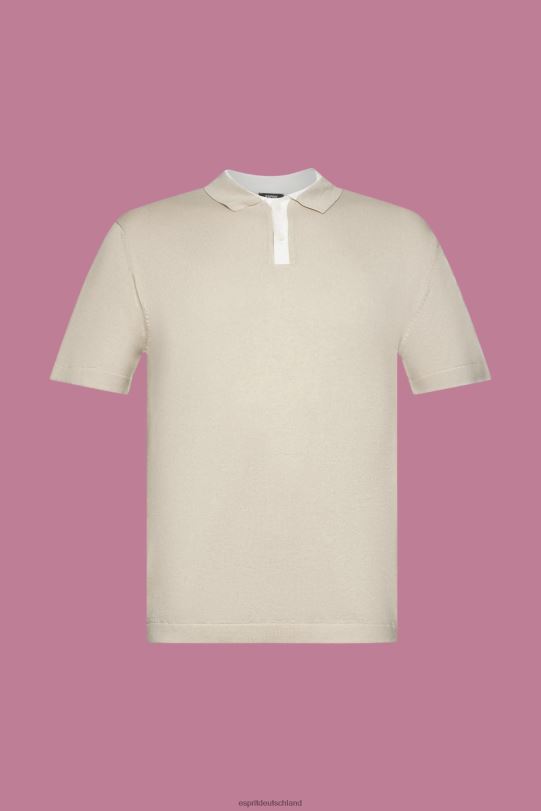 Männer Esprit helles Taupe Poloshirt aus einer Mischung aus Tencel und nachhaltiger Baumwolle Polos 0BN00759